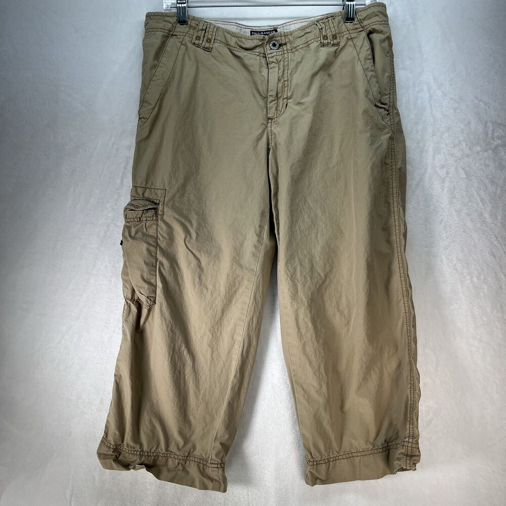 Polo Jeans Co Ralph‎ Lauren Khaki Cargo Pants Women’s Sz 8